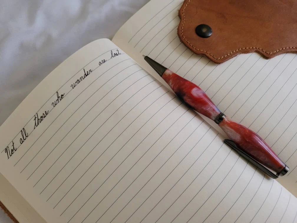 Red White and Blue Resin Epoxy Twist Pen