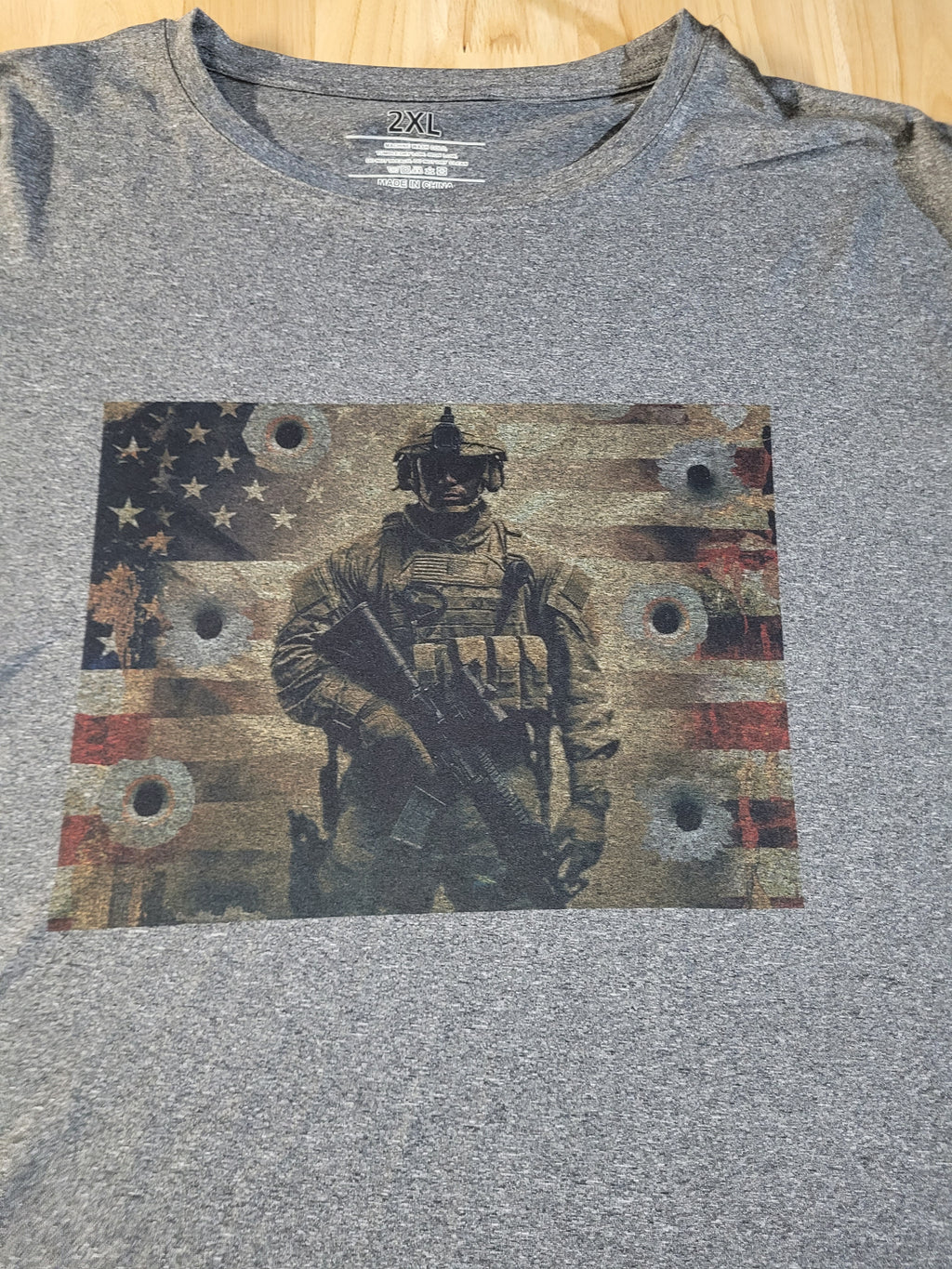 US Soldier/Flag Dry Fit T Shirt