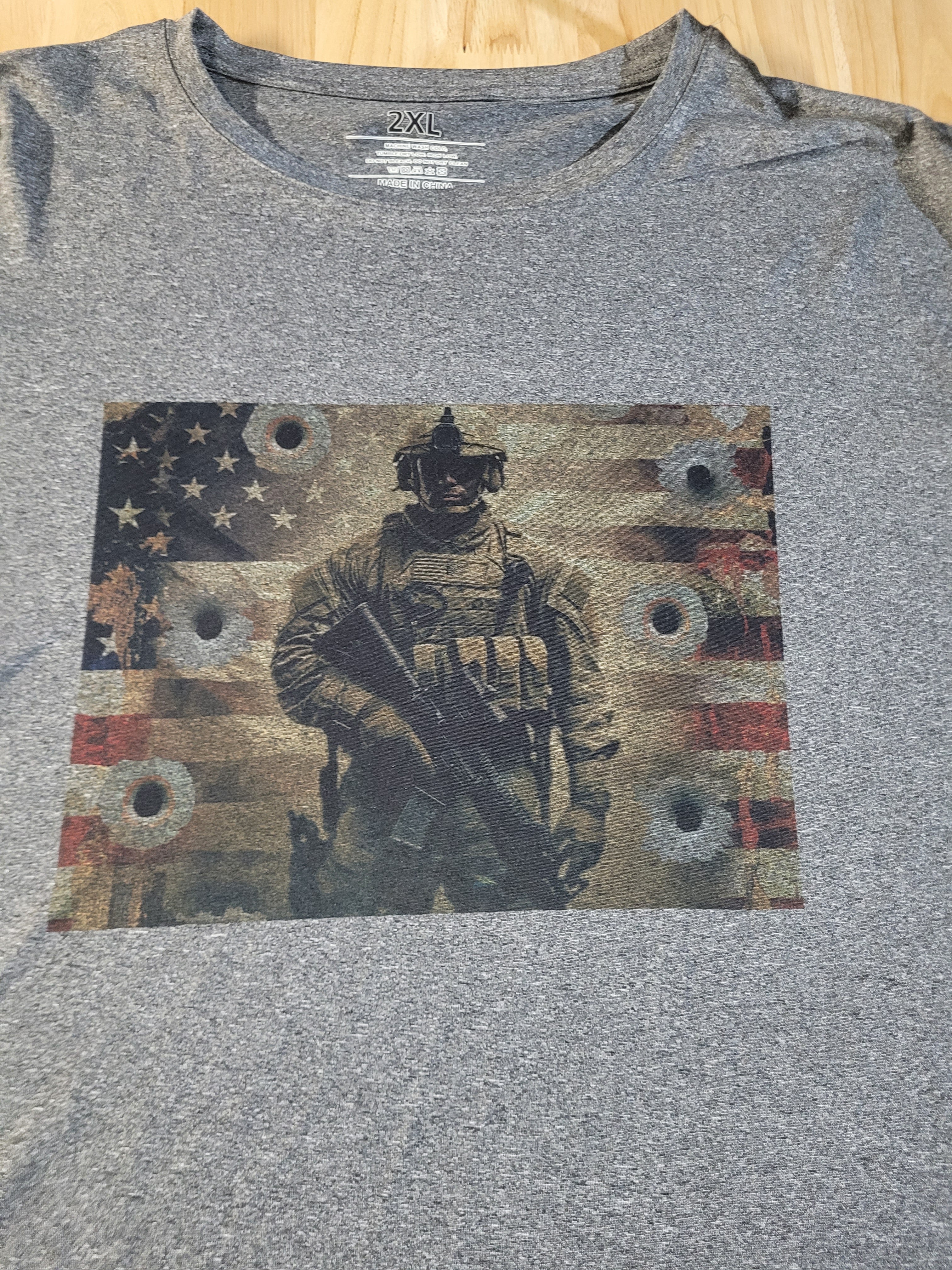 US Soldier/Flag Dry Fit T Shirt