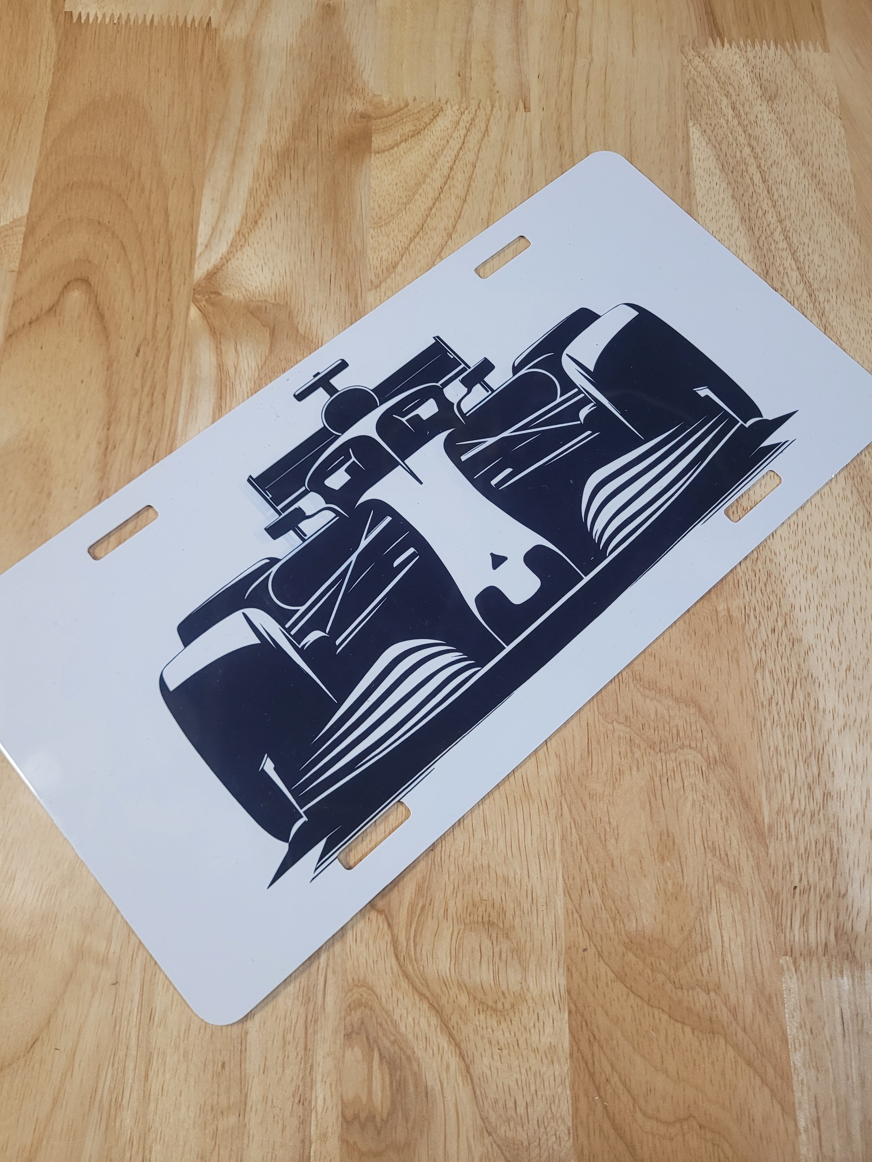 Fomula 1 Indy Car Silhouette License Plate