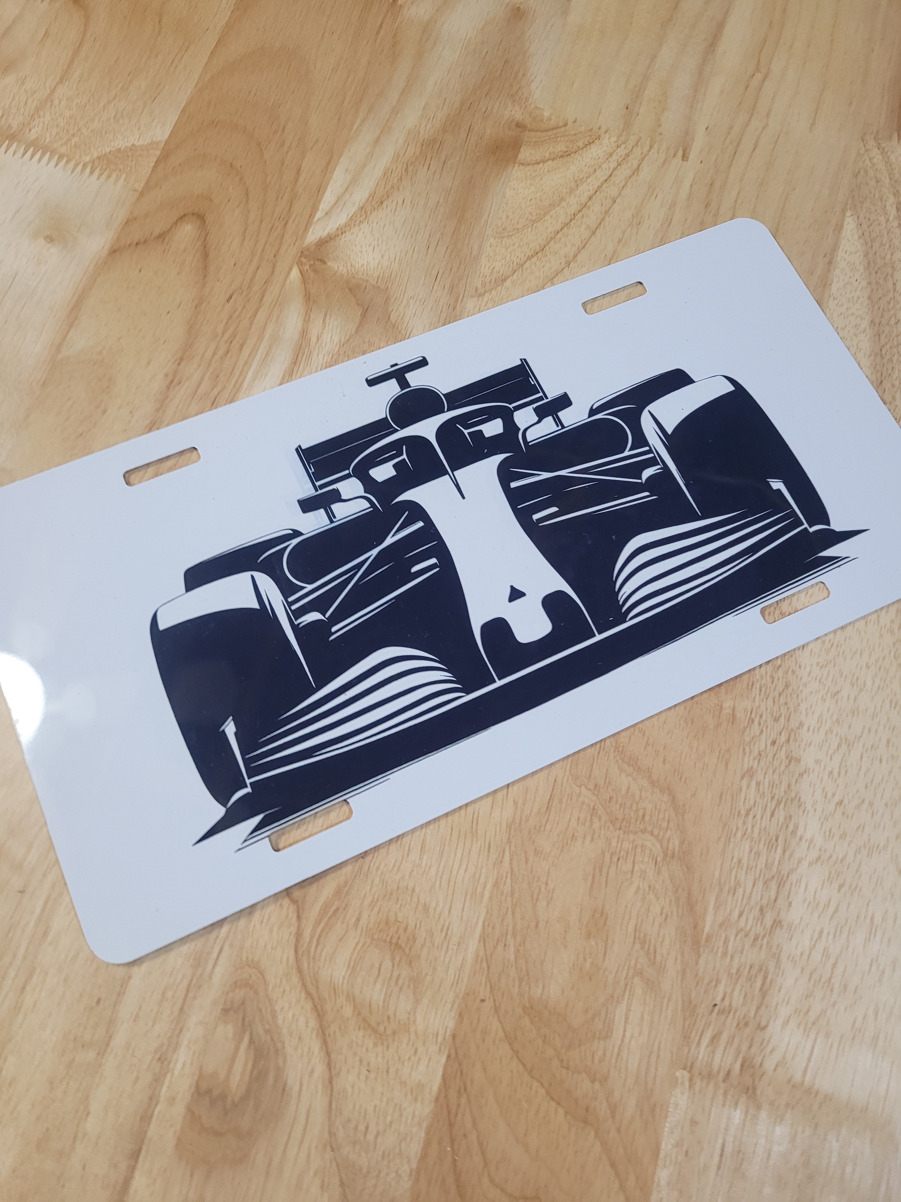 Fomula 1 Indy Car Silhouette License Plate