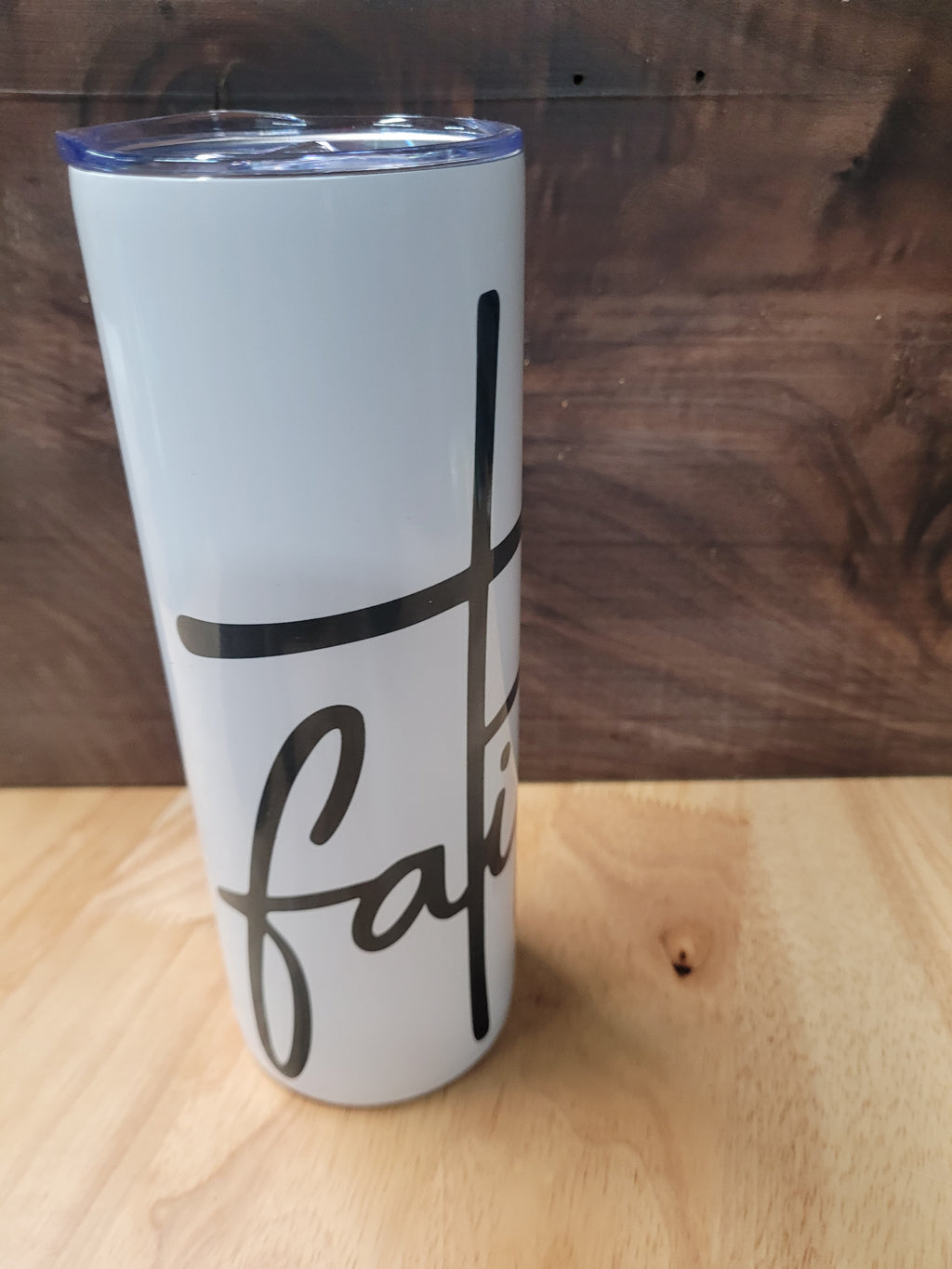 20 oz. Tumbler with the Cross and Faith beneath