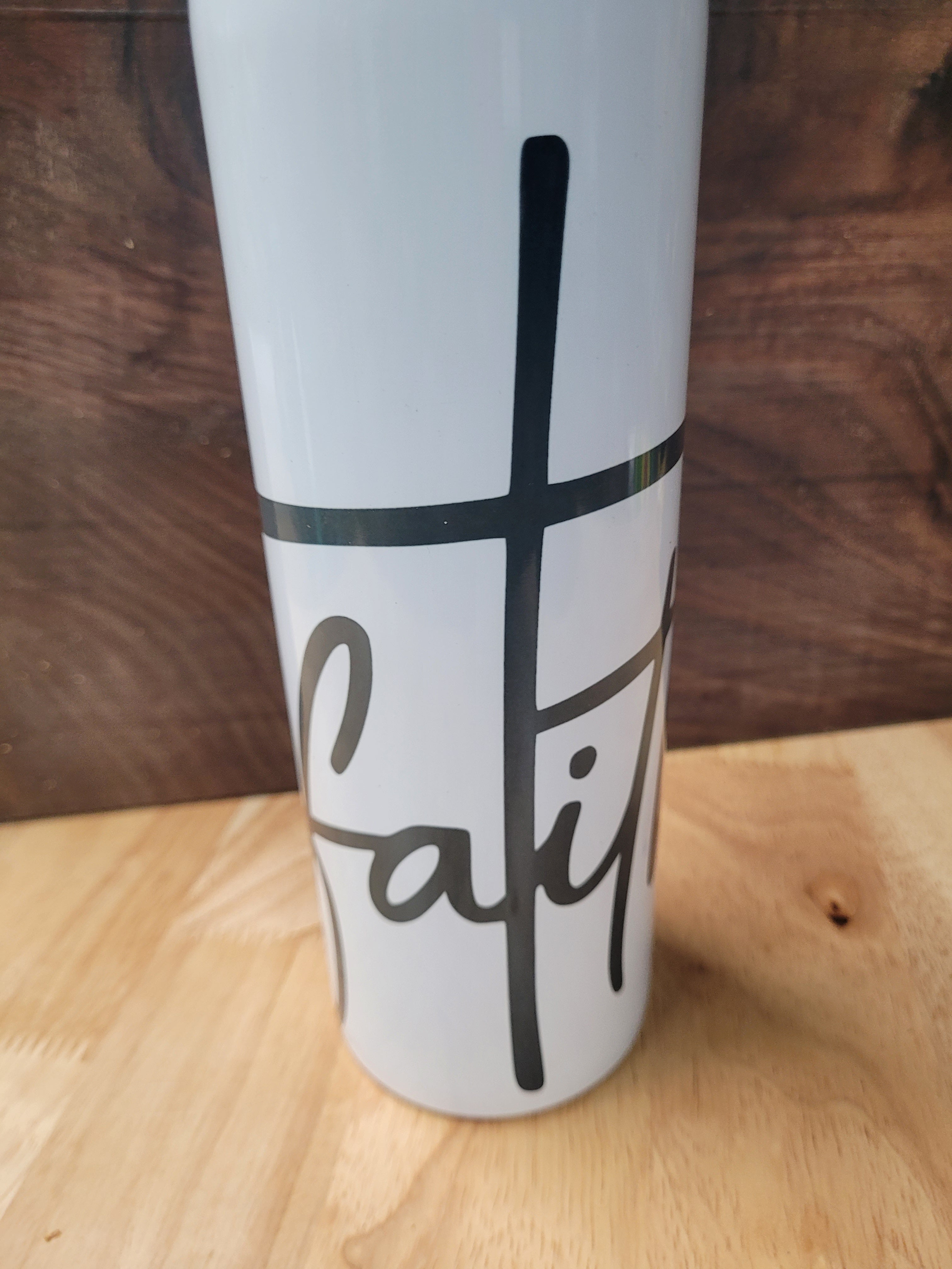 20 oz. Tumbler with the Cross and Faith beneath
