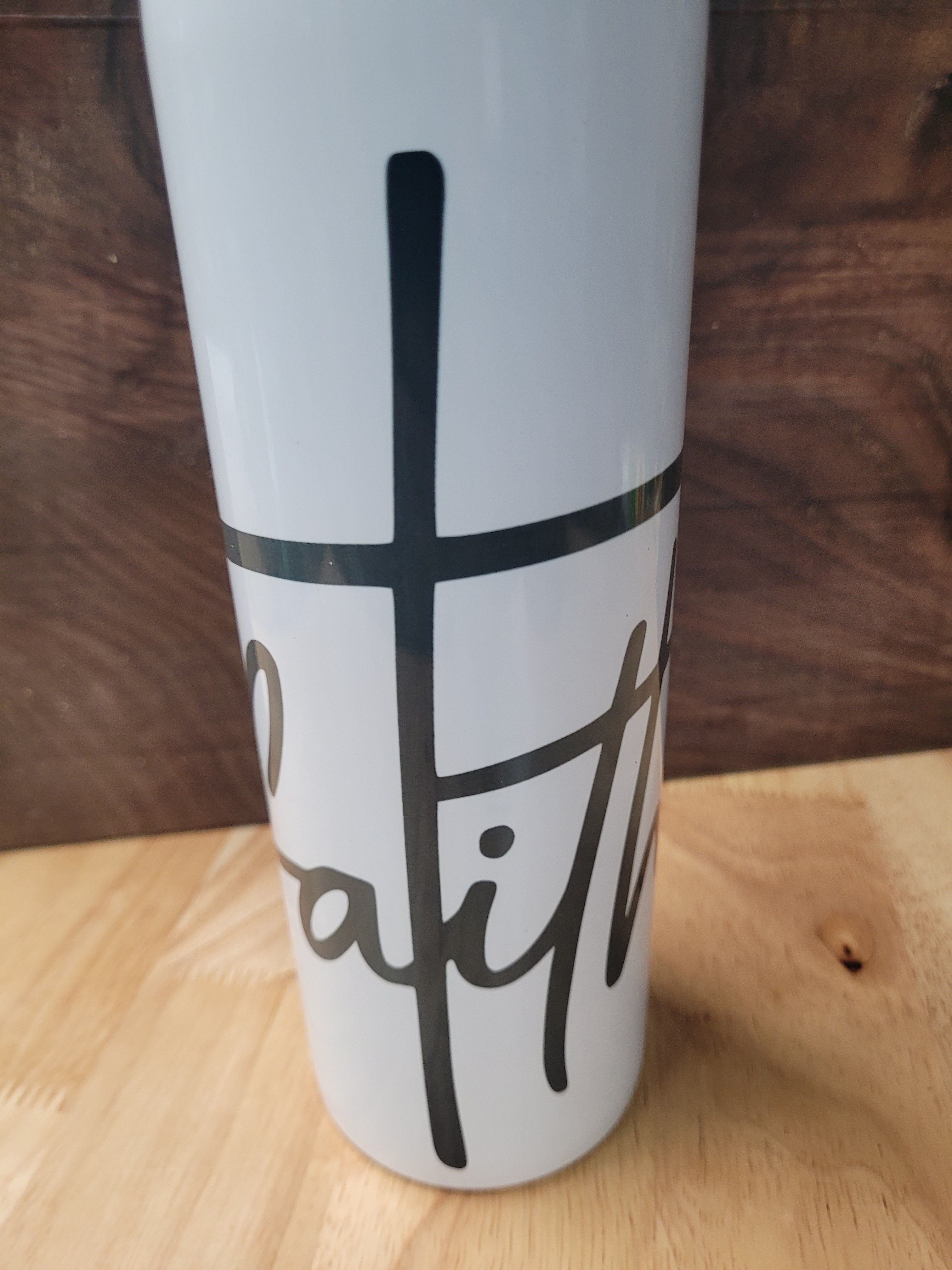20 oz. Tumbler with the Cross and Faith beneath