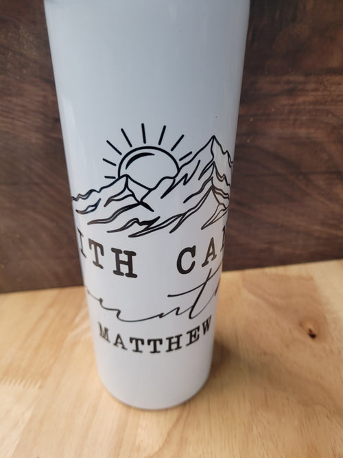 "Faith Can Move Mountains Matthew 1:20" 20oz. Tumbler