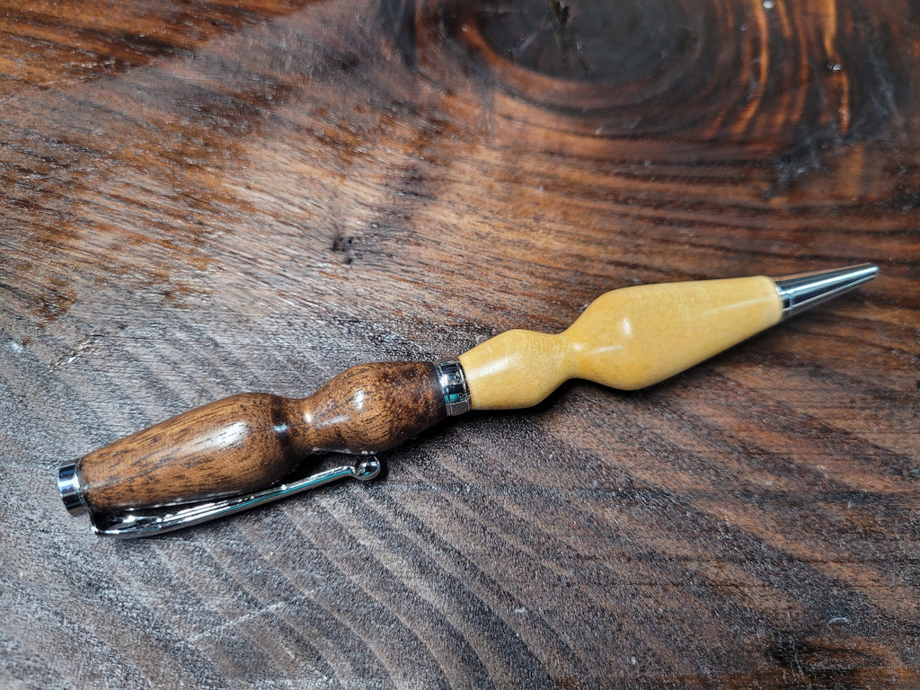 Walnut and Maple Combination Twist Pen