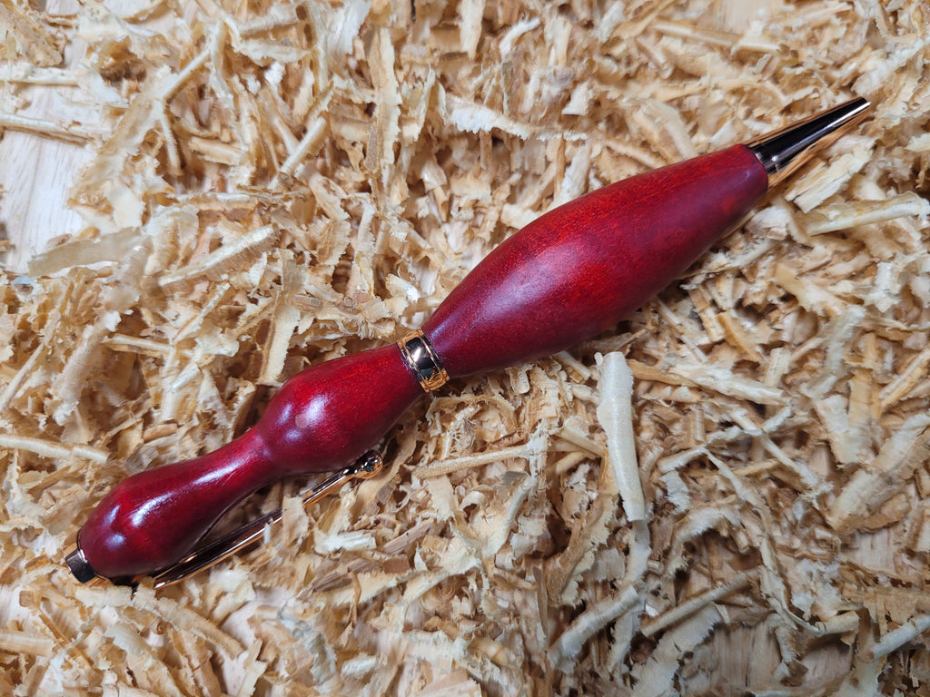 Maple Wood Twist Pen dyed Red