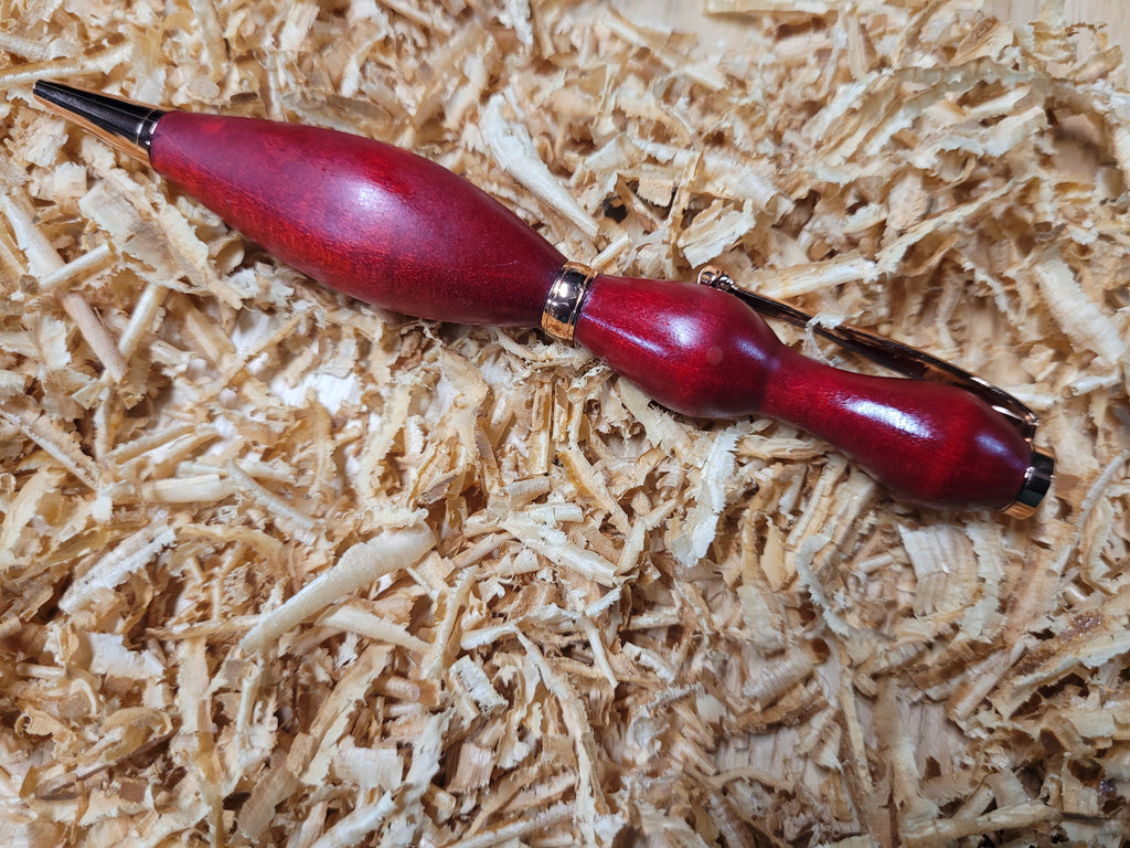 Maple Wood Twist Pen dyed Red