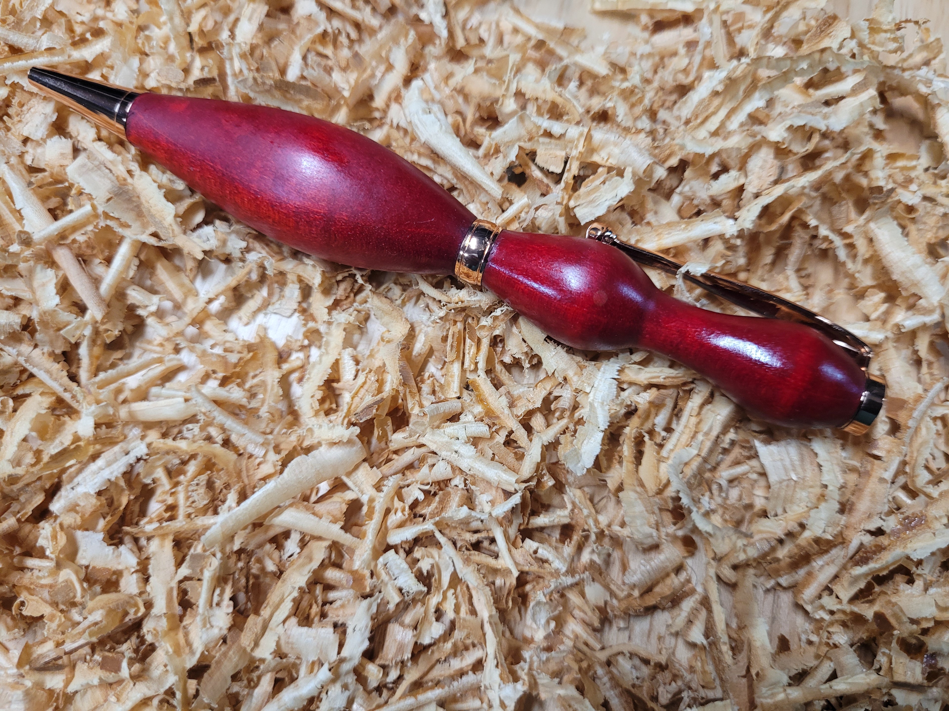 Maple Wood Twist Pen dyed Red
