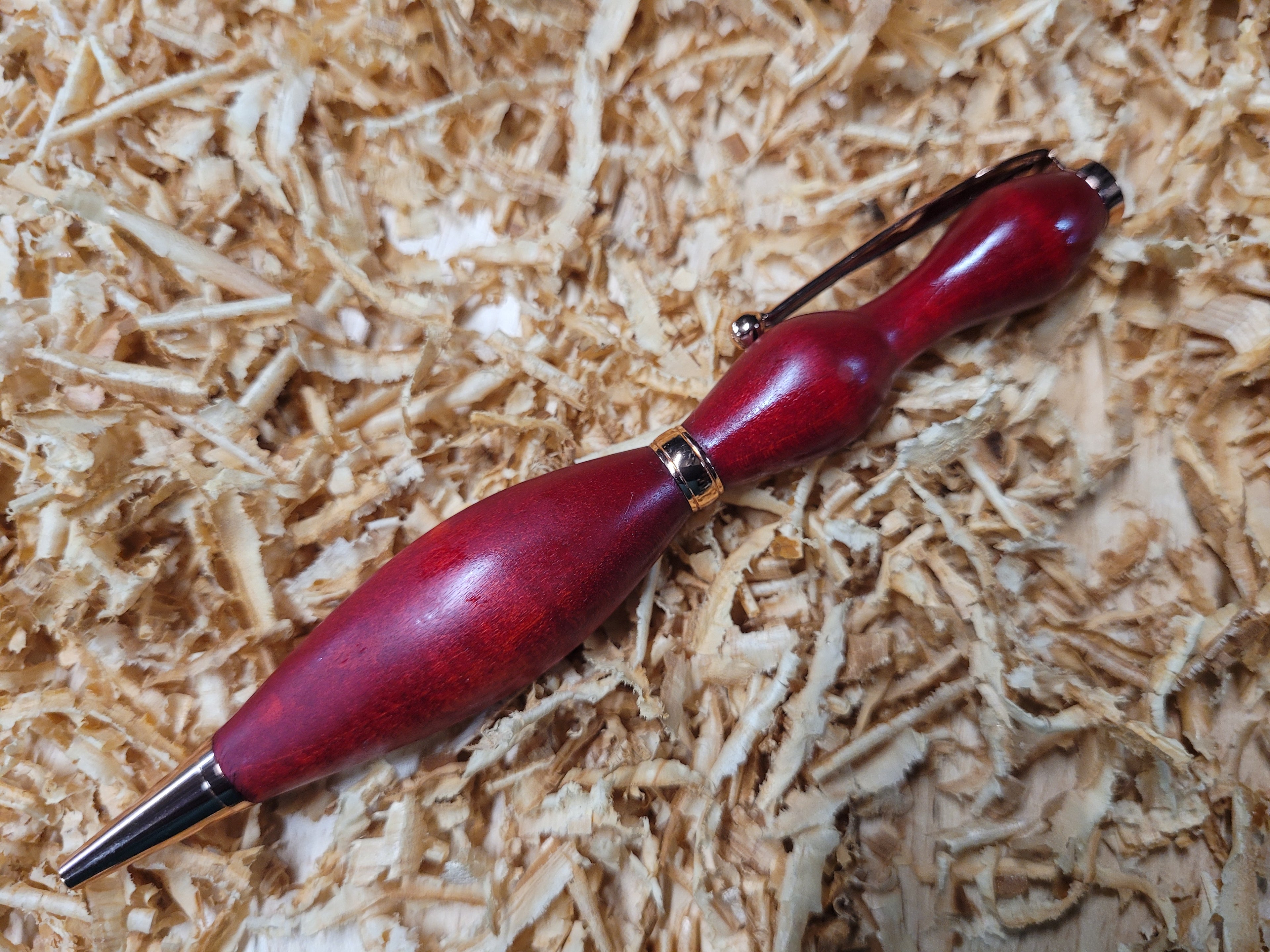 Maple Wood Twist Pen dyed Red