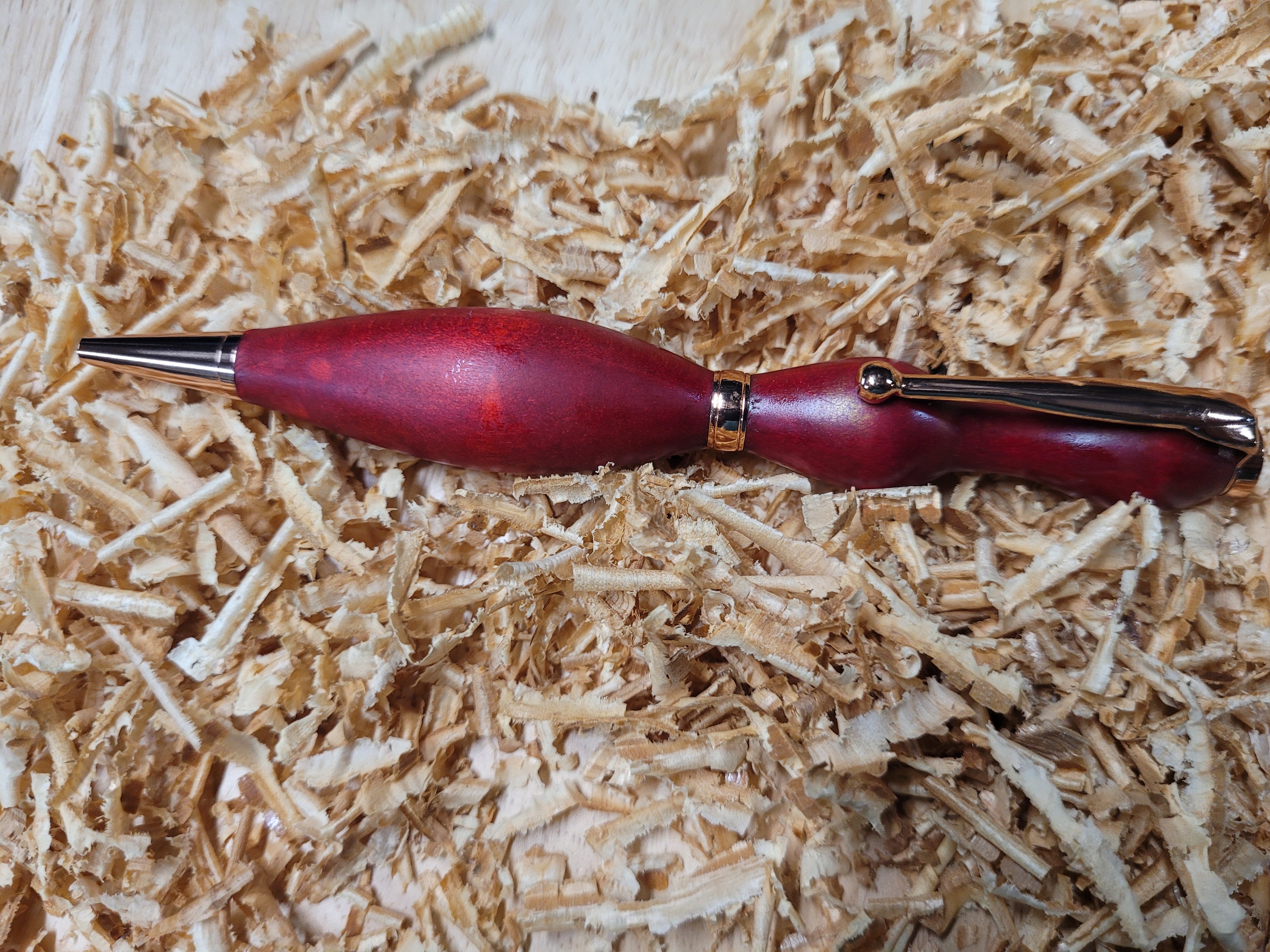 Maple Wood Twist Pen dyed Red