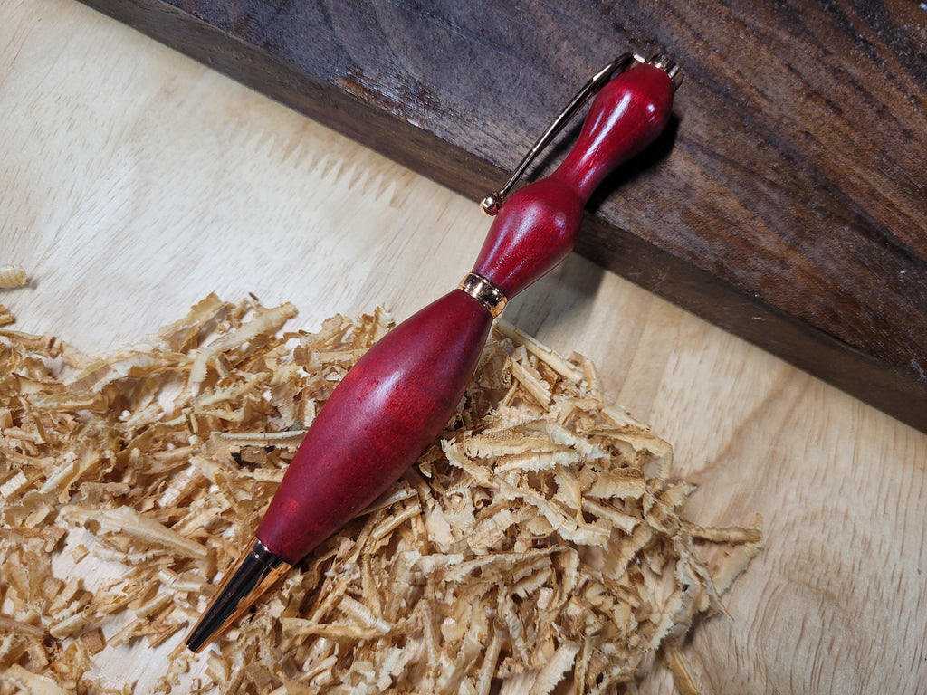 Maple Wood Twist Pen dyed Red