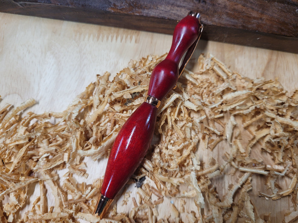 Maple Wood Twist Pen dyed Red