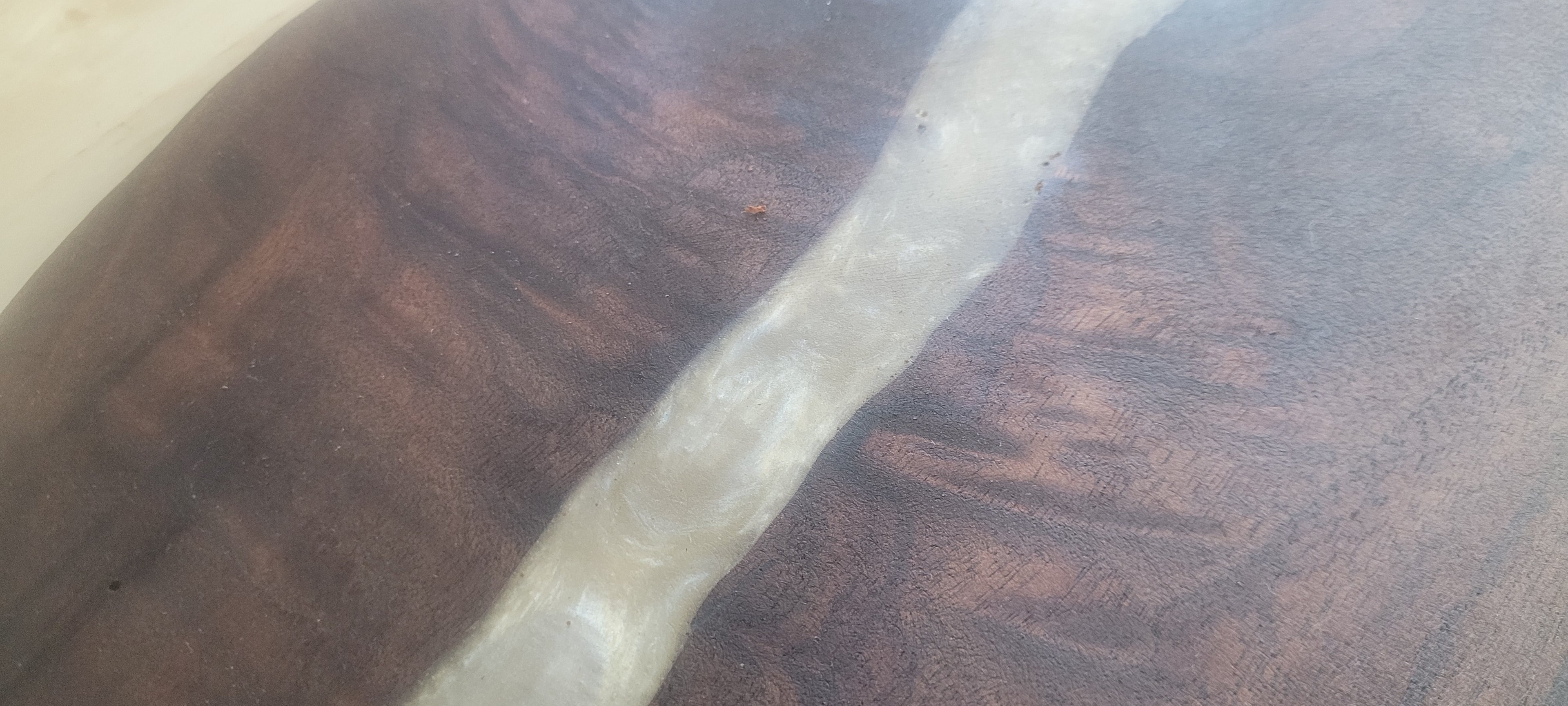 Walnut Charcuterie Board with off white Epoxy Resin River Approximately 15.5"L X9"W