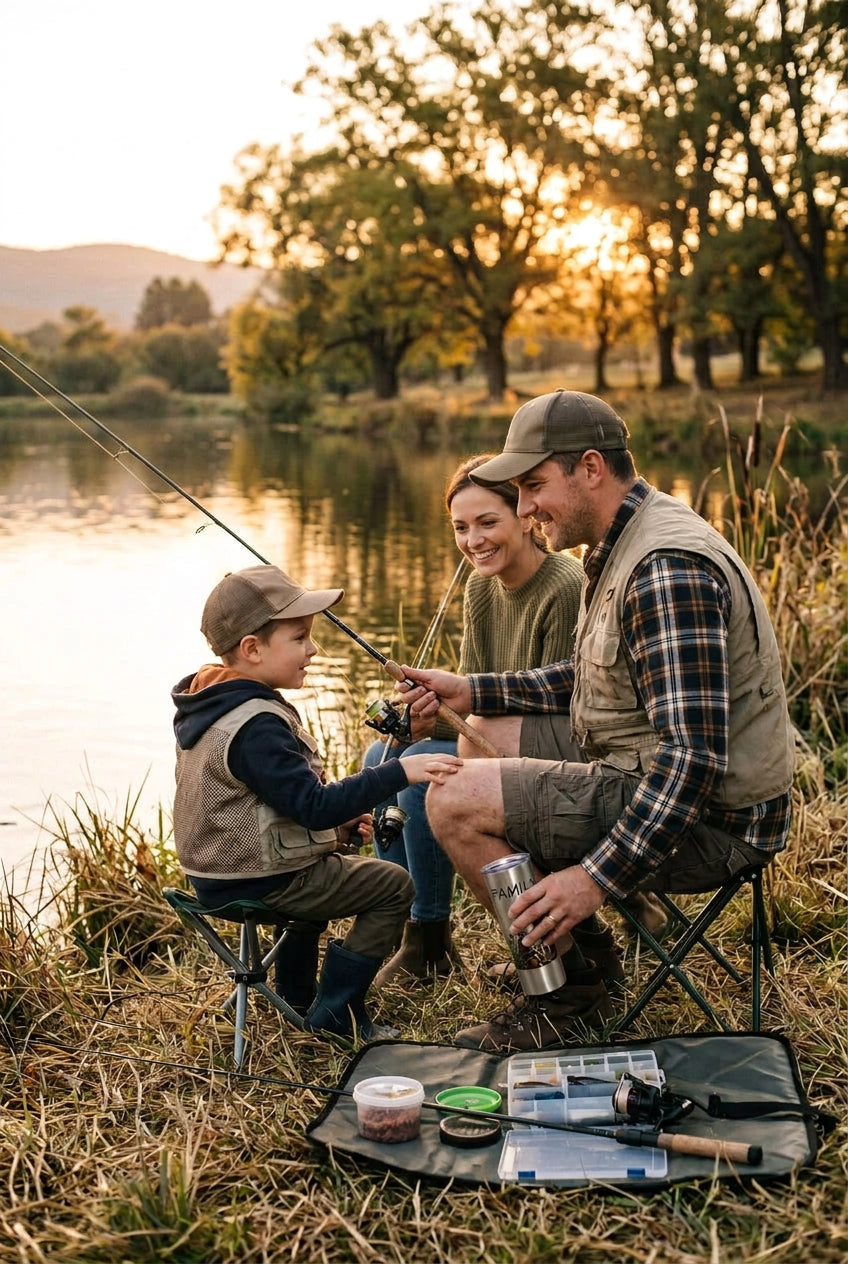 Family Time Fishing tumbler 20 oz Stainless Steel