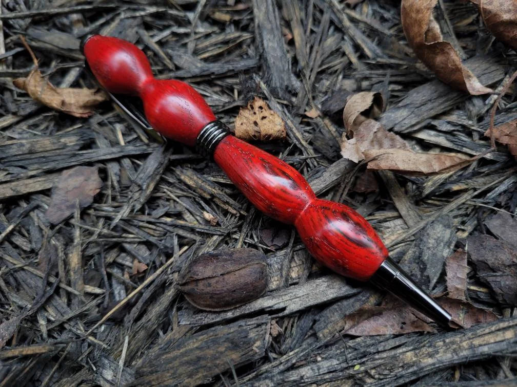 Spalted Oak Twist Pen Dyed Red