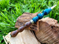American Black Walnut and Maple(Dyed Green/Blue) Twist Pen