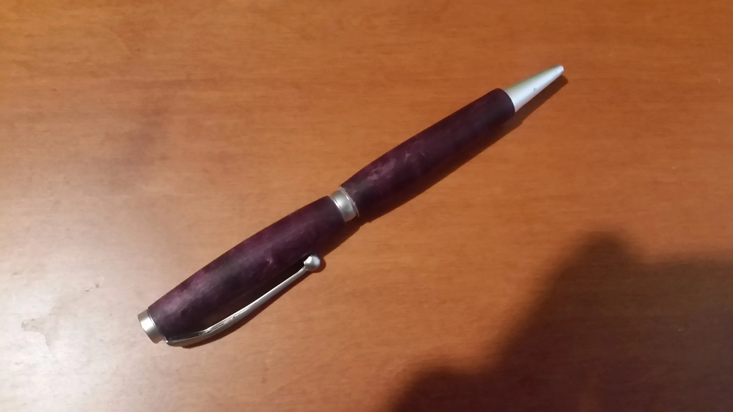 Birdseye Maple Twist Pen Dyed Purple