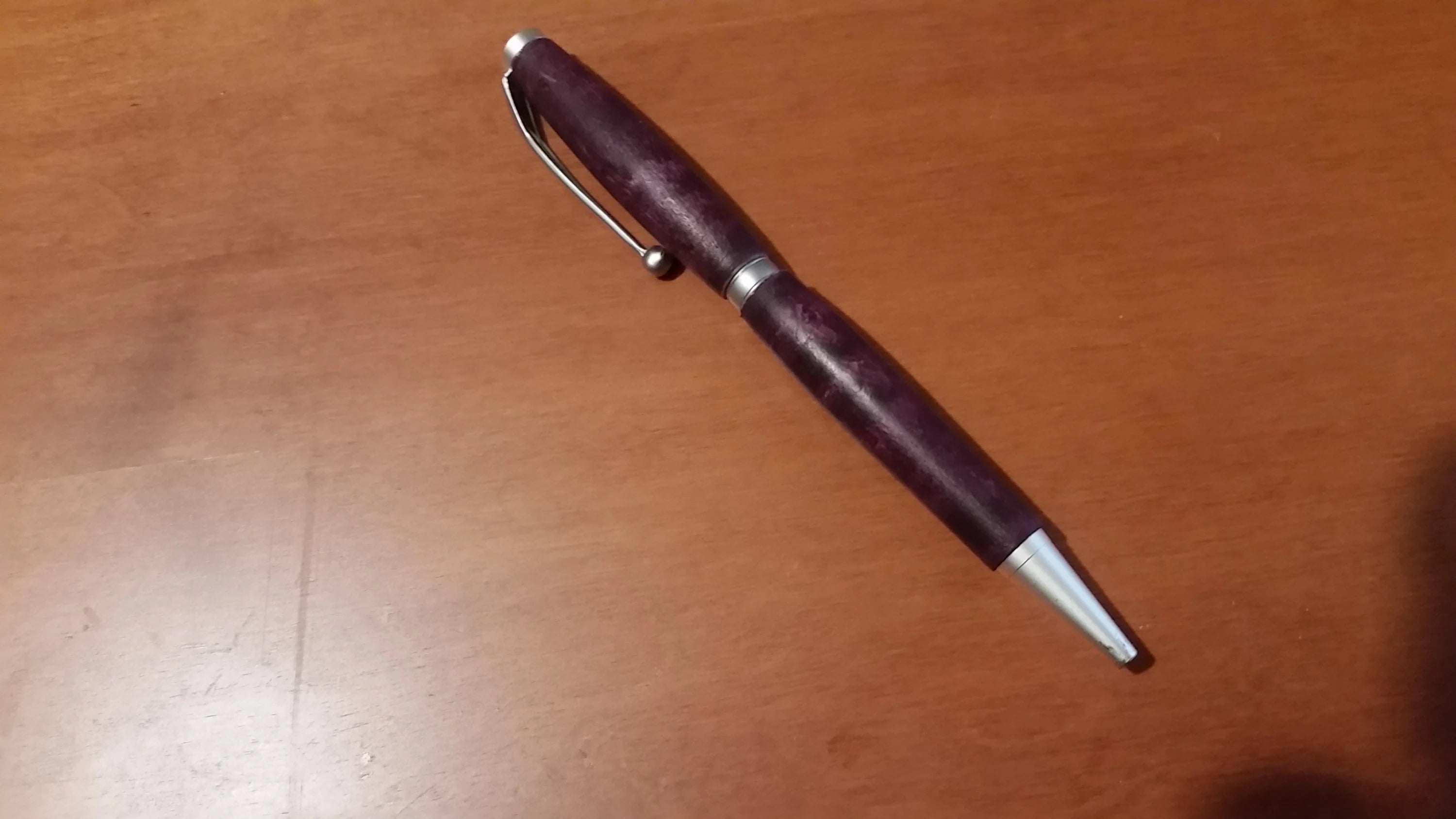 Birdseye Maple Twist Pen Dyed Purple