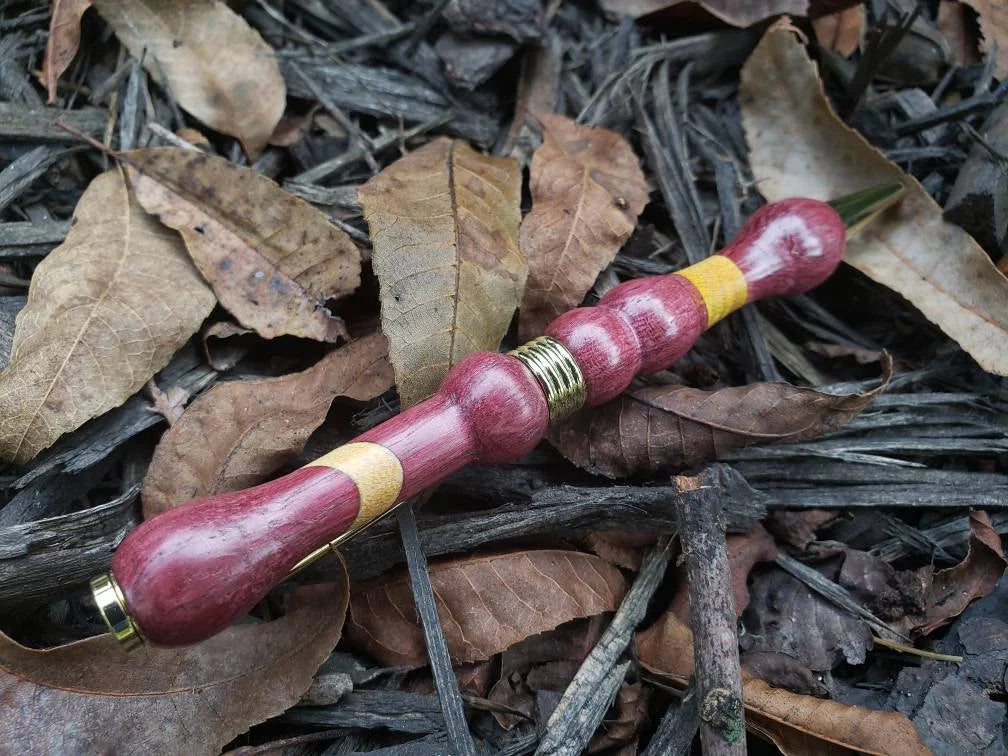 Purpleheart & Canary Wood Pen, Exotic Wood Pen, Unique Pen/Black Friday, Christmas Gift/Gift Ideas, Collectible, Hand Turned/Handcrafted Pen