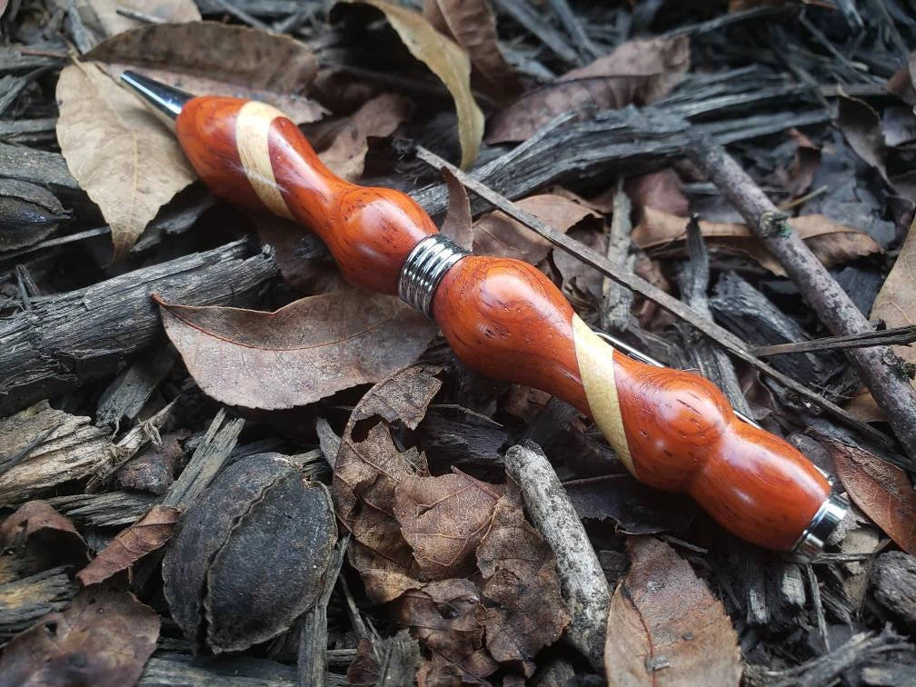 Padauke & Maple Wood Pen, Christmas Gift, Unique Pen, Gift Idea, Collectible Pen, Hand Turned, Retirement Gift, Maple, Black Friday, on sale