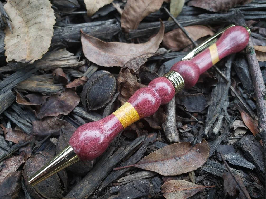 Purpleheart & Canary Wood Pen, Exotic Wood Pen, Unique Pen/Black Friday, Christmas Gift/Gift Ideas, Collectible, Hand Turned/Handcrafted Pen