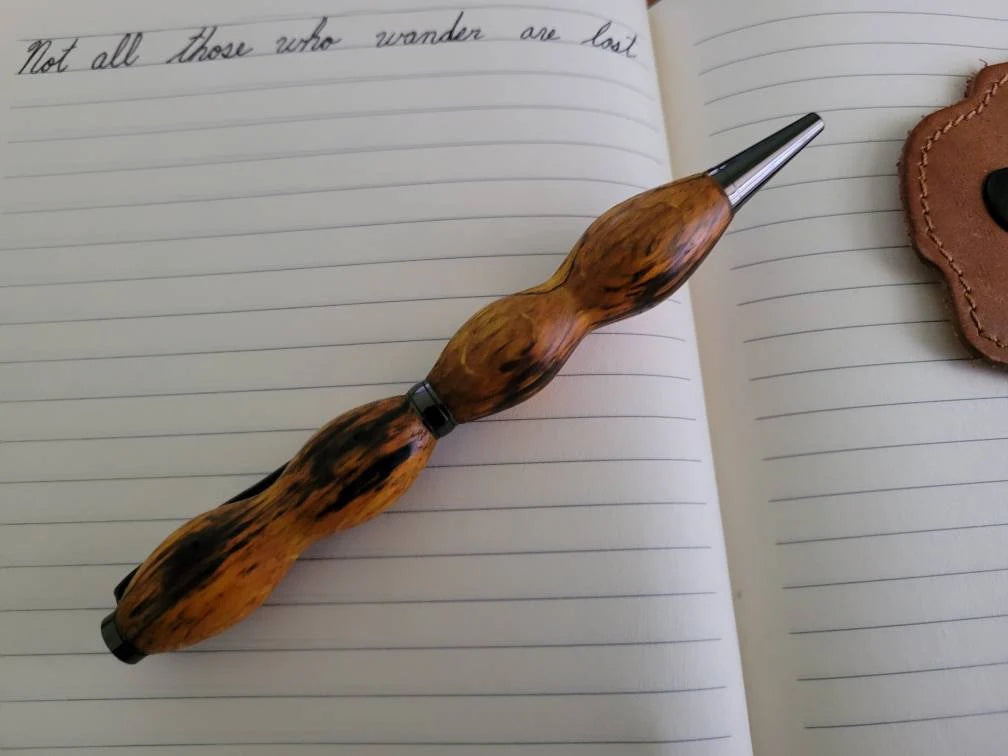 Spalted Oak Twist pen Dyed Orange