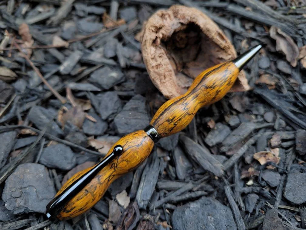 Spalted Oak Twist pen Dyed Orange
