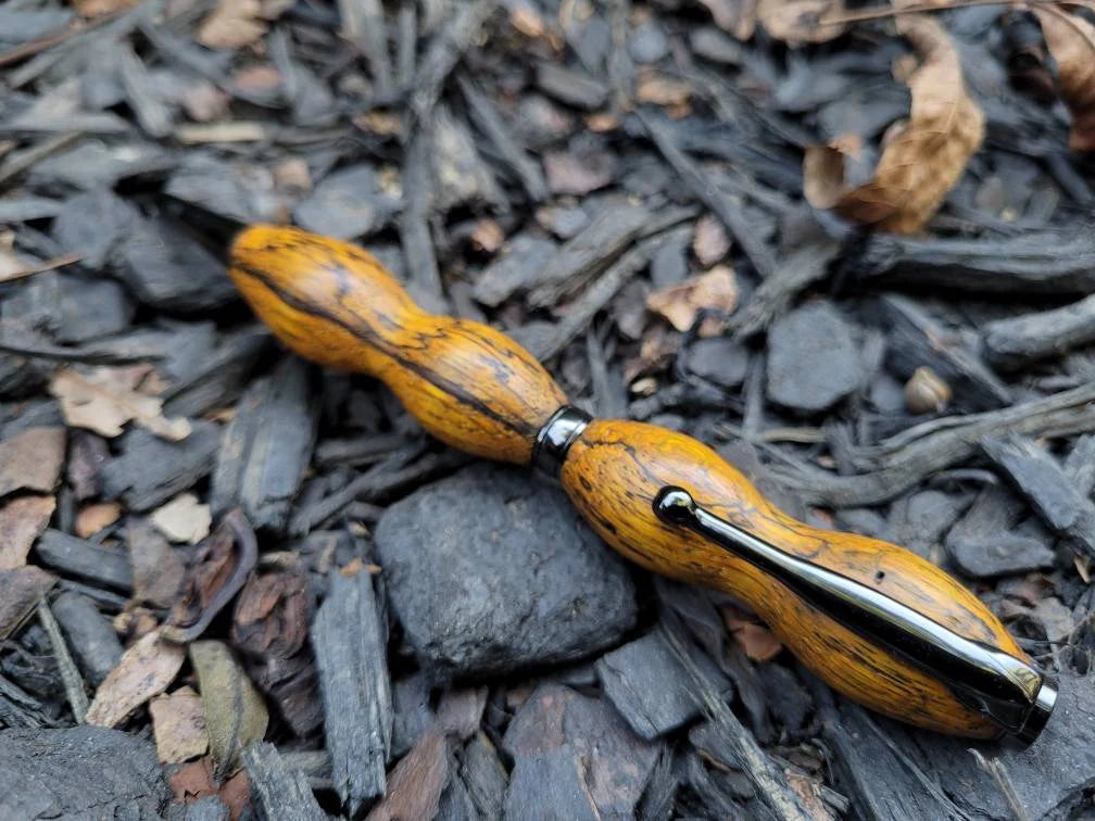 Spalted Oak Twist pen Dyed Orange