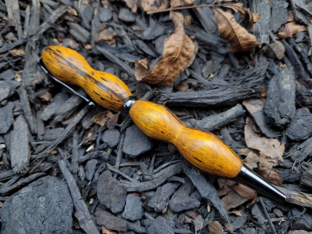 Spalted Oak Twist pen Dyed Orange