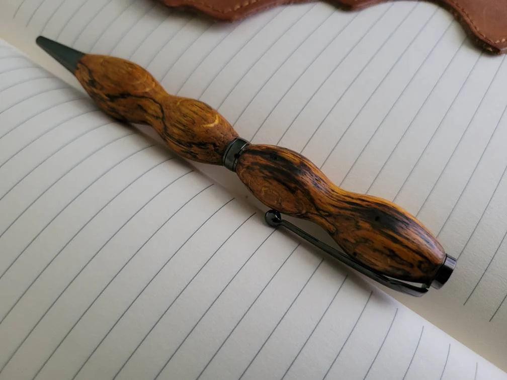 Spalted Oak Twist pen Dyed Orange