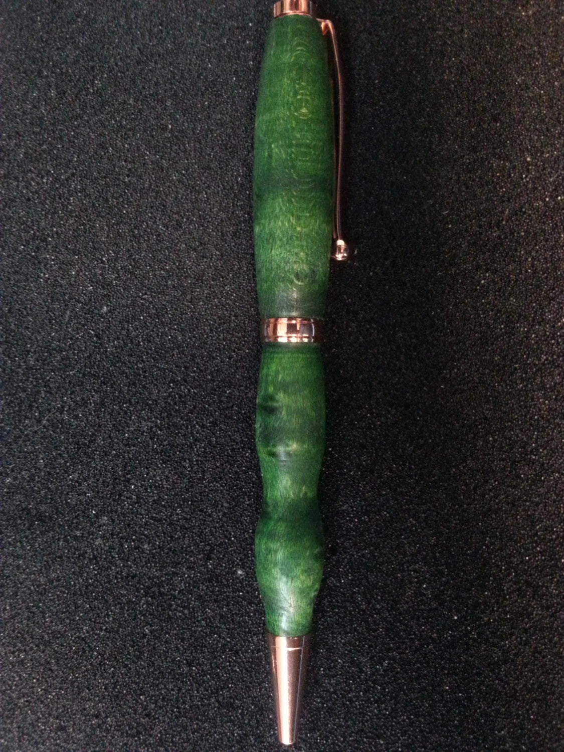 Birdseye Maple Twist Pen Dyed Green