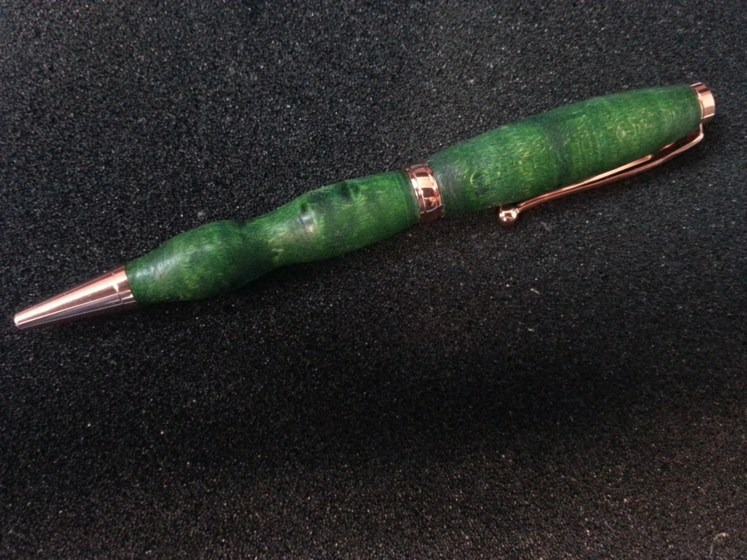 Birdseye Maple Twist Pen Dyed Green