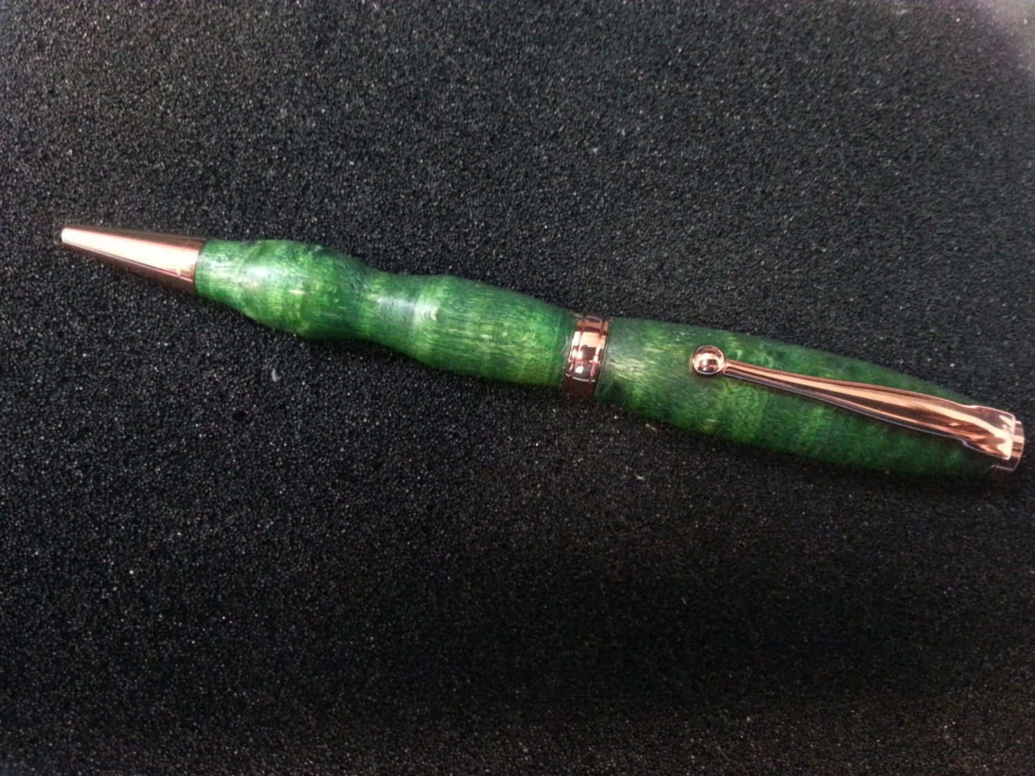 Birdseye Maple Twist Pen Dyed Green