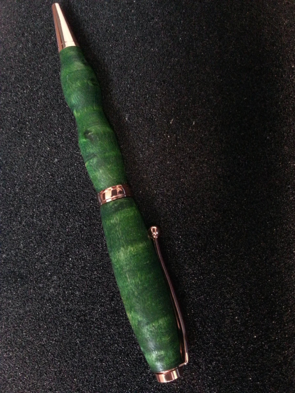 Birdseye Maple Twist Pen Dyed Green