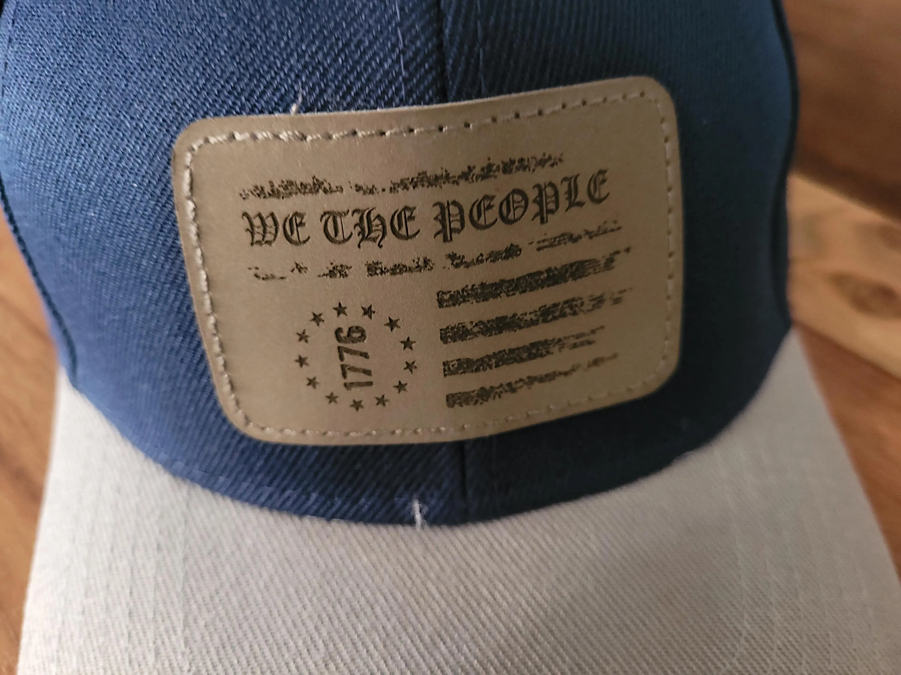 Blue and Gray Ball Cap "We the People"