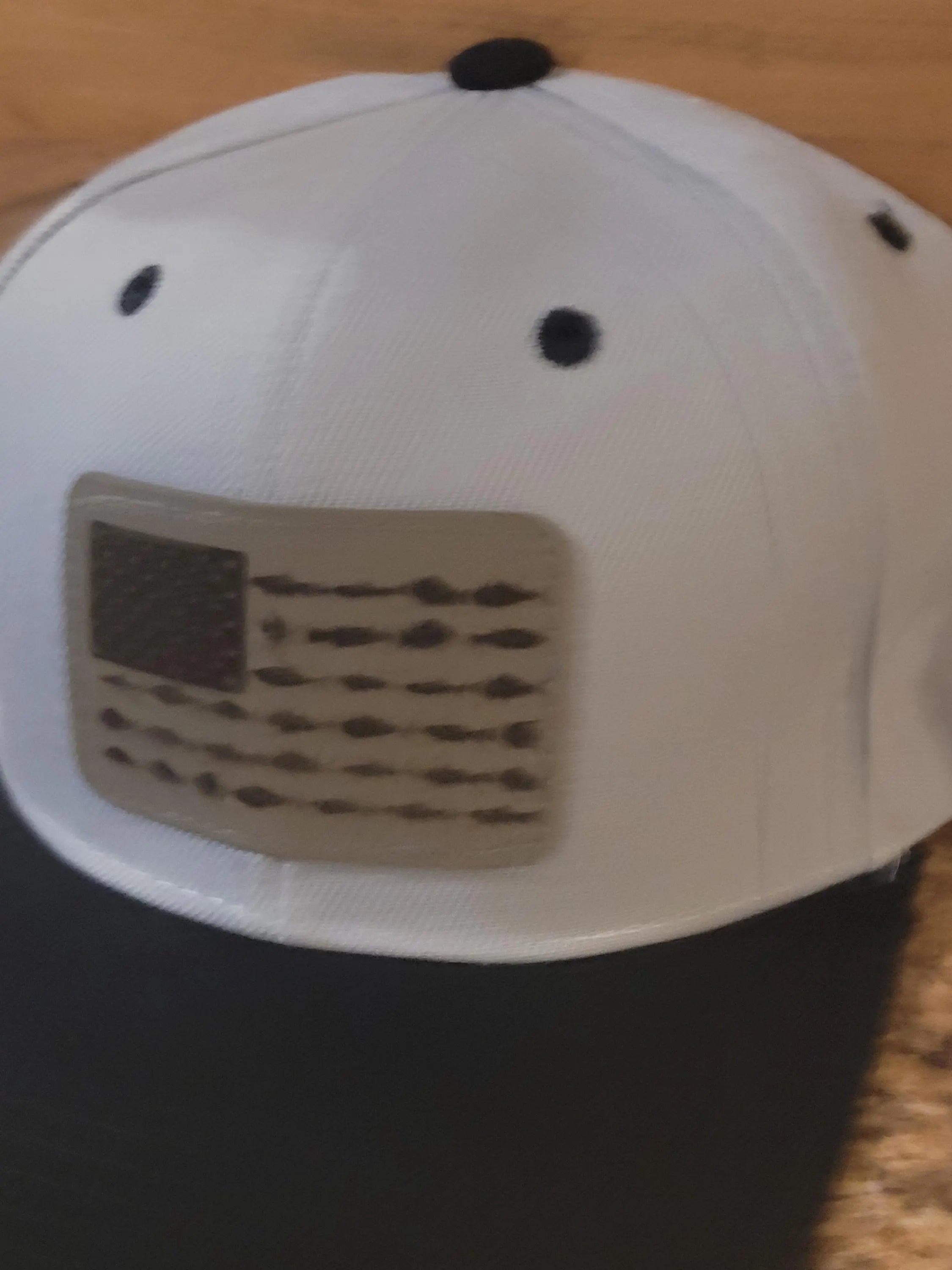 US Saltwater Fishing Flag Ball Cap, Gray with Black bill.